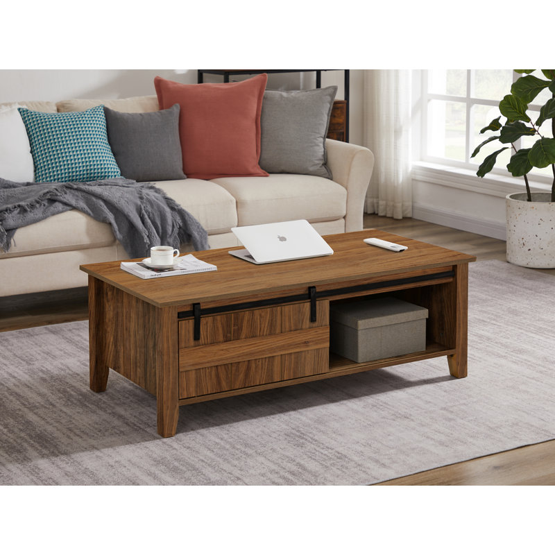 Millwood Pines Huth 4 Legs Coffee Table with Storage Wayfair